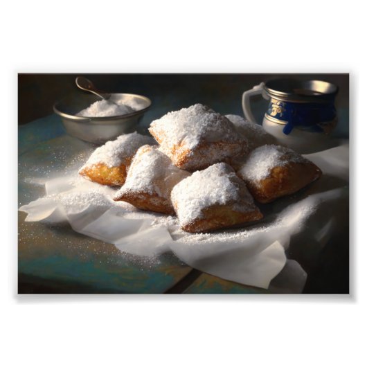 New Orleans Beignets, NOLA Foto Afdruk (Voorkant)
