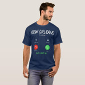 New Orleans belt en ik moet naar Louisiana T-shirt (Voorkant volledig)