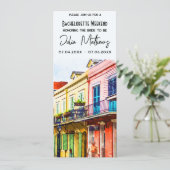 New Orleans Bestemming Bachelorette Weekend Kaart (Staand voorkant)