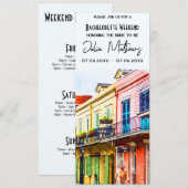 New Orleans Bestemming Bachelorette Weekend Kaart (Voorkant / Achterkant)