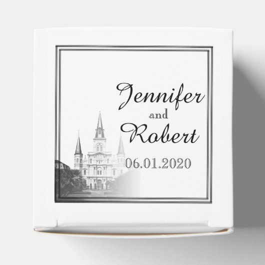 New Orleans Bestemming Bruiloft Favor Box Bedankdoosjes (Bovenkant)