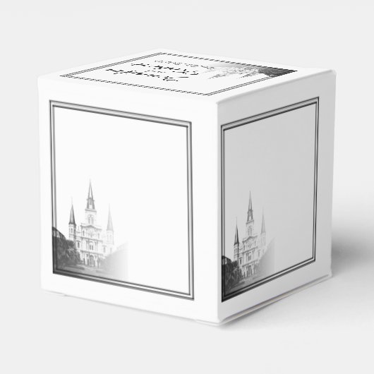 New Orleans Bestemming Bruiloft Favor Box Bedankdoosjes (Achterkant)