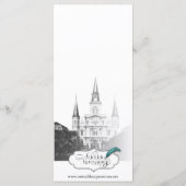 New Orleans Bestemming Bruiloft Menu (Achterkant)