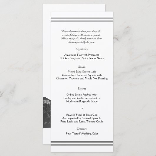 New Orleans Bestemming Bruiloft Menu (Voorkant / Achterkant)