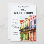 New Orleans Bestemming Meisjesweekend Kaart (Voorkant)