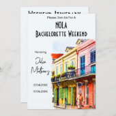 New Orleans Bestemming Meisjesweekend Kaart (Voorkant / Achterkant)