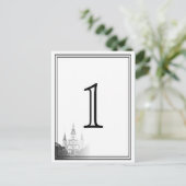 New Orleans bestemming Trouwtafel nummer Briefkaart (Staand voorkant)