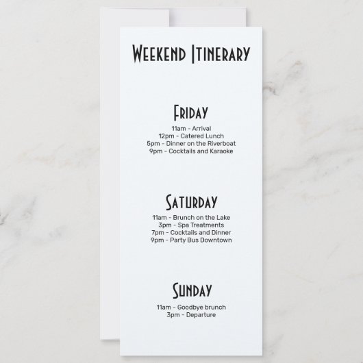 New Orleans Bestemming Vrijgezellenweekend Kaart (Achterkant)