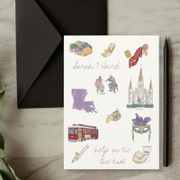 New Orleans bewaar de datum met tekeningen