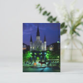 New Orleans bij nacht Briefkaart (Staand voorkant)