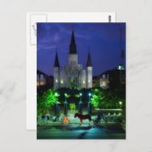 New Orleans bij nacht Briefkaart (Voorkant / Achterkant)