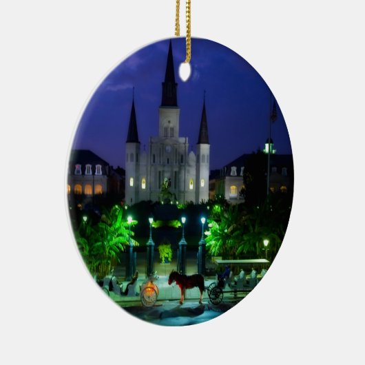 New Orleans bij nacht Keramisch Ornament (Rechts)