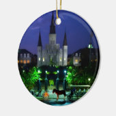 New Orleans bij nacht Keramisch Ornament (Links)
