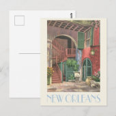 New Orleans  binnenplaats Briefkaart (Voorkant / Achterkant)