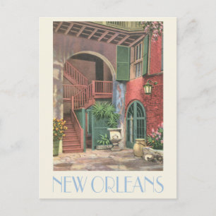 New Orleans  binnenplaats Briefkaart