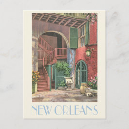 New Orleans  binnenplaats Briefkaart