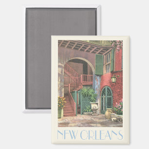New Orleans  binnenplaats trap scene Magneet