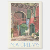 New Orleans  binnenplaats trap scene Magneet (Voorkant)