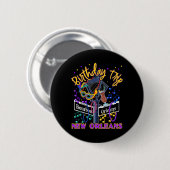 New Orleans Birthday Trip French Quarter Girls Tri Ronde Button 5,7 Cm (Voorkant /achterkant)