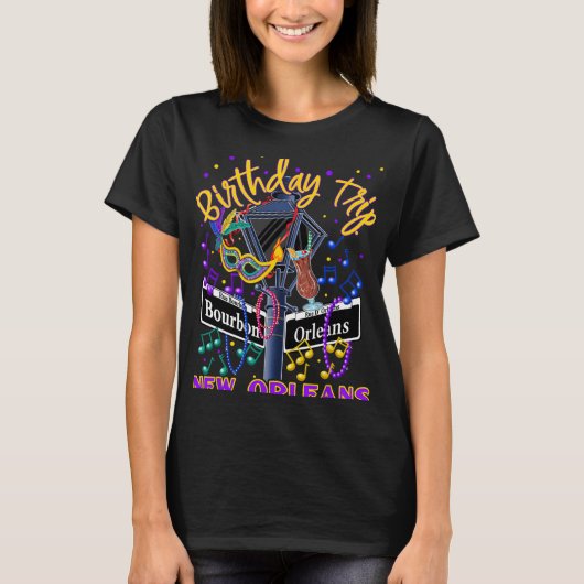 New Orleans Birthday Trip French Quarter Girls Tri T-shirt (Voorkant)