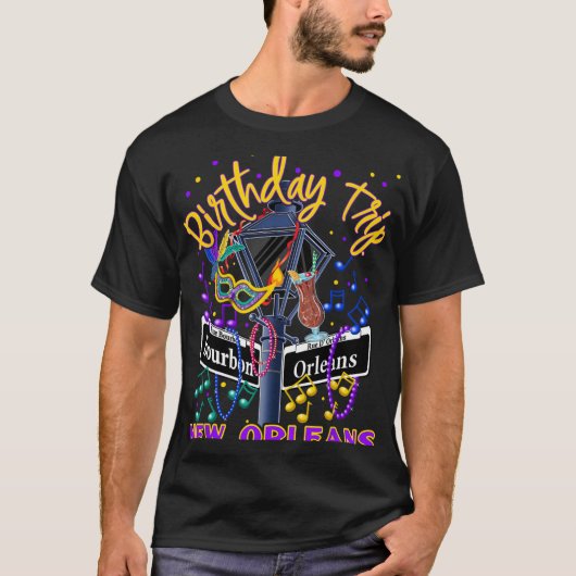 New Orleans Birthday Trip French Quarter Girls Tri T-shirt (Voorkant)