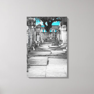 New Orleans blauw Canvas Afdruk