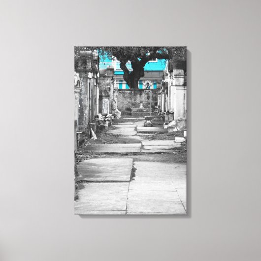 New Orleans blauw Canvas Afdruk (Voorkant)
