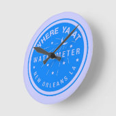 New Orleans Blue Water Meter Clock Ronde Klok (Hoek)