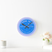 New Orleans Blue Water Meter Clock Ronde Klok (Huis)