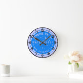New Orleans Blue Water Meter Clock Ronde Klok (Huis)