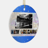 New Orleans Bourbon St Beads NOLA Kerstmis Keramisch Ornament (Rechts)