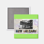 New Orleans Bourbon Street Beads NOLA Magneet (Voorkant / Achterkant)