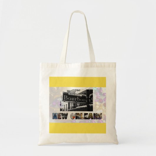 New Orleans Bourbon Street Beads NOLA Tote Bag (Voorkant)