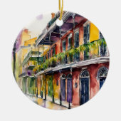 New Orleans Bourbon Street Keramisch Ornament (Voorkant)