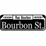 New Orleans Bourbon Street Sign Staand Fotobeeldje<br><div class="desc">Bourbon Street-teken uit New Orleans</div>