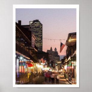 new orleans bourbon street Vintage Poster