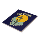 New Orleans Bourbon Symbols Tegeltje (Zijkant)