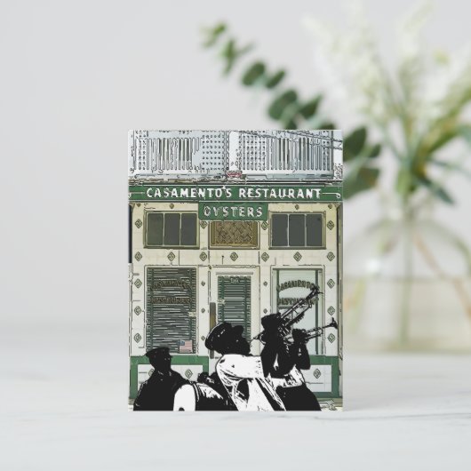  New Orleans Brass Band Briefkaart (Staand voorkant)