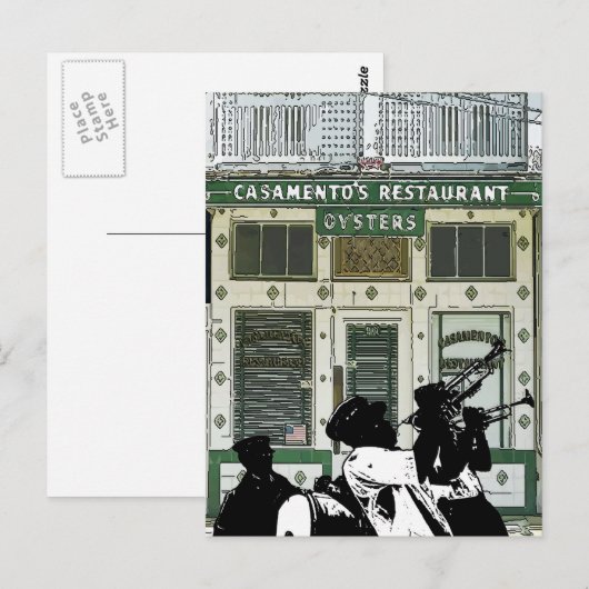  New Orleans Brass Band Briefkaart (Voorkant / Achterkant)