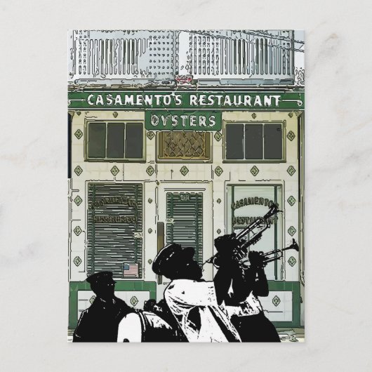  New Orleans Brass Band Briefkaart (Voorkant)