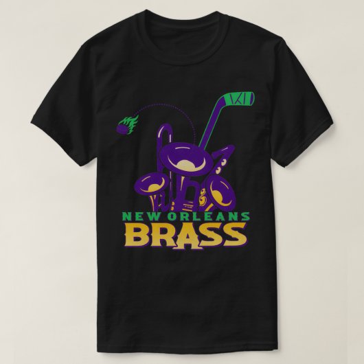 New Orleans Brass Hockey Team T-shirt (Design voorkant)