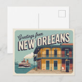 New Orleans Briefkaart (Voorkant / Achterkant)