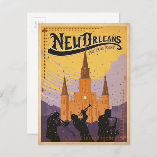 New Orleans Briefkaart (Voorkant / Achterkant)