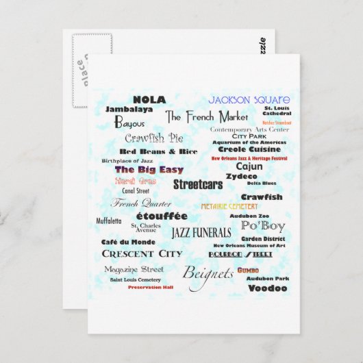 New Orleans Briefkaart (Voorkant / Achterkant)