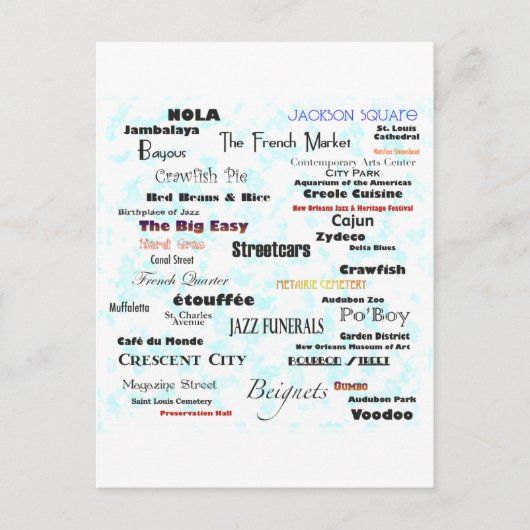 New Orleans Briefkaart (Voorkant)