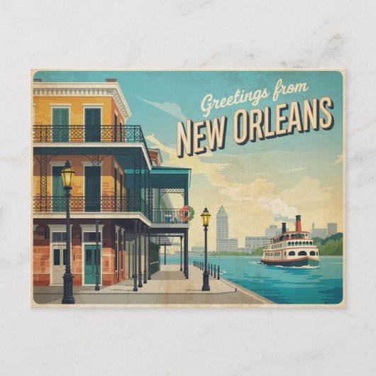 New Orleans Briefkaart (Voorkant)