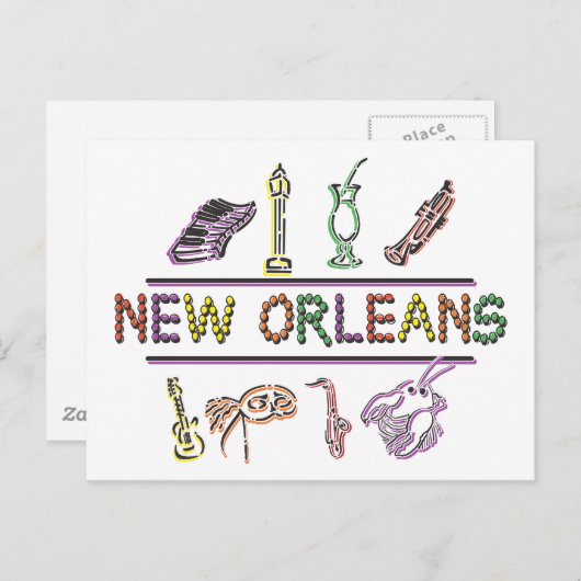 New Orleans Briefkaart (Voorkant / Achterkant)