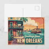 New Orleans Briefkaart (Voorkant / Achterkant)