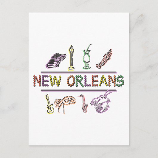 New Orleans Briefkaart (Voorkant)