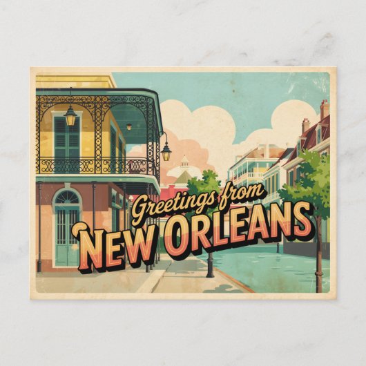 New Orleans Briefkaart (Voorkant)